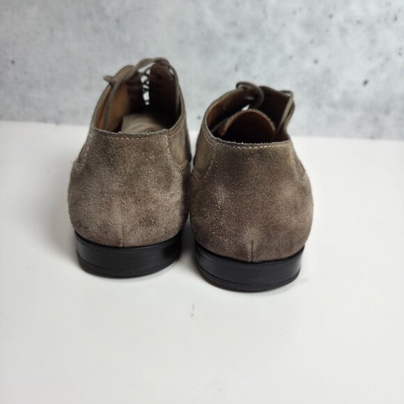 Magnanni Mens Brown Suede Oxford Shoes Size 9 Grey 12518 - Picture 3 of 9